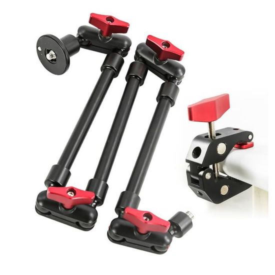 Bras Magique Articulé Pour Caméra Nitze N50-G2 - Double Rotule 1/4" à 3/8" - Pour Support Micro, Lumière, écran