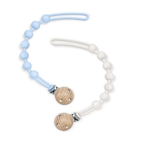 Attache-tétine Personnalisable Avec Nom - Chaîne En Silicone Et Cordon Coton, Clip Sécurisé, Pour Bébé