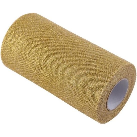 Tulle à Paillettes Rose - Rouleau 15cm X 25 Yards, Polyester Pour Déco Et Tutus