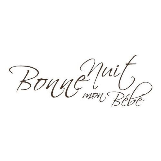 Stickers Bonne Nuit Bebe Ref T Mk1233 Chocolat 80x225 Cm 4 Parties Cdiscount Maison