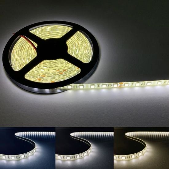Ruban LED blanc froid à piles 3M - Guirlande et décoration lumineuse -  Décomania