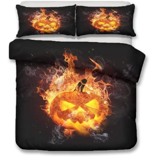 4pcs Housse De Coussin Halloween 45x45 Noir Et Orange Taie D'oreiller Carré Housse De Coussin Avec Moon/Bat/Pumpkin/Crâne Squelette Pour Canapé, Lit, Voiture, Bureau, Décoration Halloween