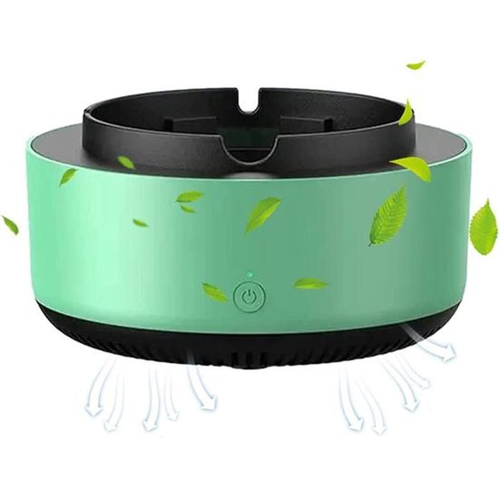 Cendrier Sans Fumée Avec Filtration Ionique Et Minuterie - Purificateur D'Air Bleu