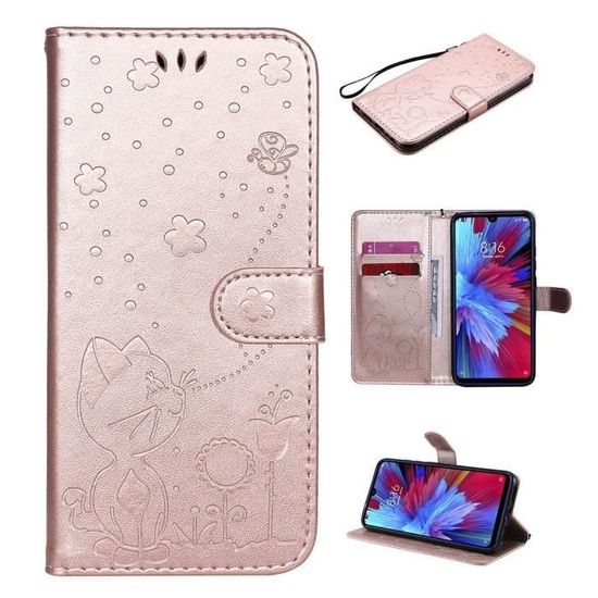Etui a rabat PU Cuir pour Xiaomi Pocophone F1 6.18 Mignon Chat Housse Flip Couleur unie Stand Pochette Cdiscount Telephonie