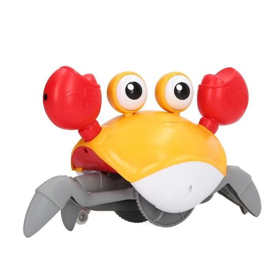 Jouet Crabe Musical Toyzey - Marche, évite Les Obstacles - Lumières LED - Rechargeable USB - Pour Bébés 1-3 Ans