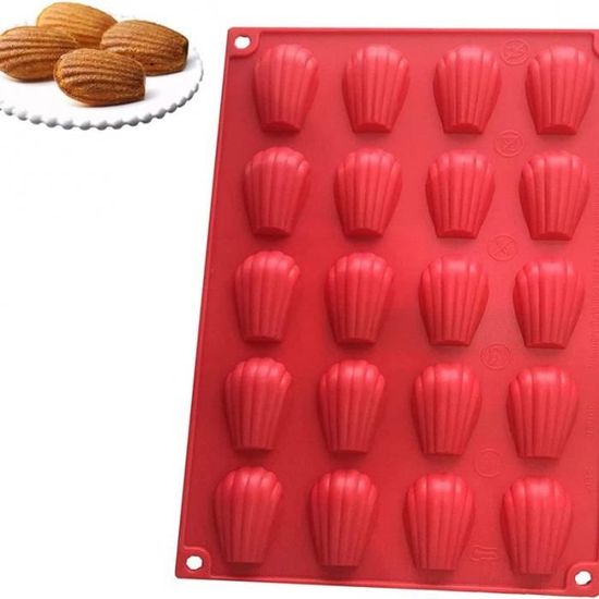 Lot De 2 Moules à Madeleines En Silicone 15 Cavités, Gris Carbone, Résiste à 230°C