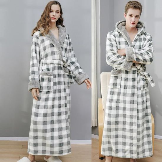Peignoir plaid clearance