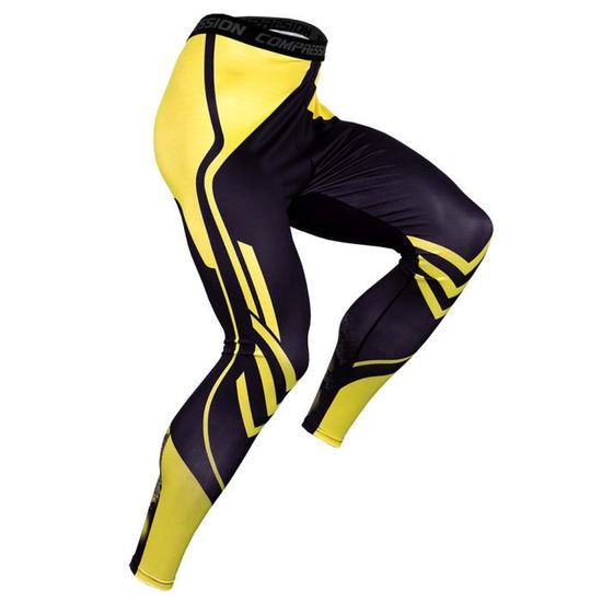 Pack De 3 Leggings De Compression Homme SANANG - Sport, Running, Gym - Séchage Rapide, Élastique - Taille S à 2XL