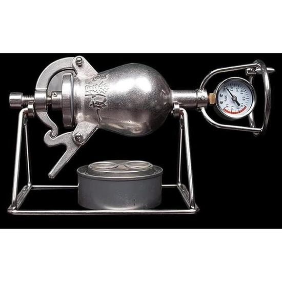 Machine à Popcorn Manuelle En Acier Inox 304 - Style Rétro Avec Manomètre - Pour Fêtes Et Maison (capacité 338 Ml)