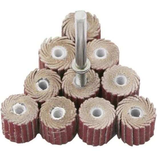 20 Pièces Roue à Lamelles, 80 Grains Papier Abrasif Roue De Polissage Roue A Lamelles Dremel 30x10 Pour Outil Rotatif 92998106