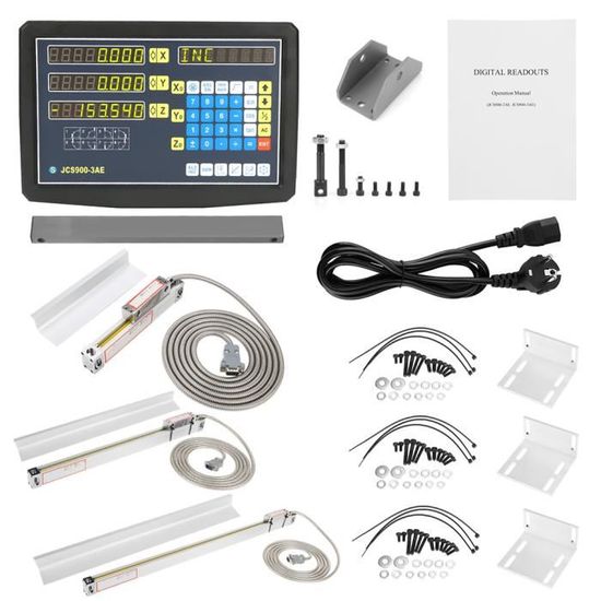 Affichage Numérique 2 Axes DRO Avec échelle Linéaire Pour Fraiseuse Ou Tour – Précision, Prêt à Installer