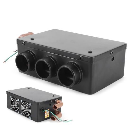 Chauffage Voiture 12v Chauffage Pare-brise Voiture TOTMOX - 24V 500W - Portable Avec 2 Ports Dégivrage Chauffage Diesel