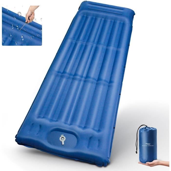 Matelas De Camping Autogonflant Avec Pompe à Pied - Léger, Imperméable, Connexion Possible - Pour Tente, Randonnée - 11