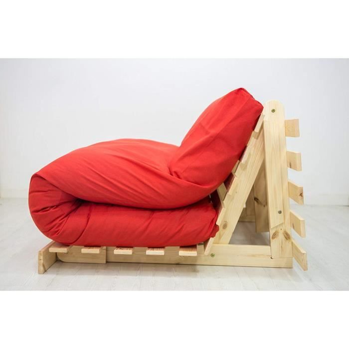 Canapé droit Rouge Moderne Confort