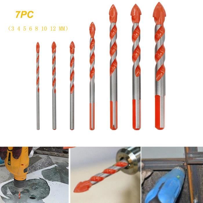 Drill multifonctions Bits mur en verre céramique Punching Set de travail Hole Amélioration de l'habitat 580