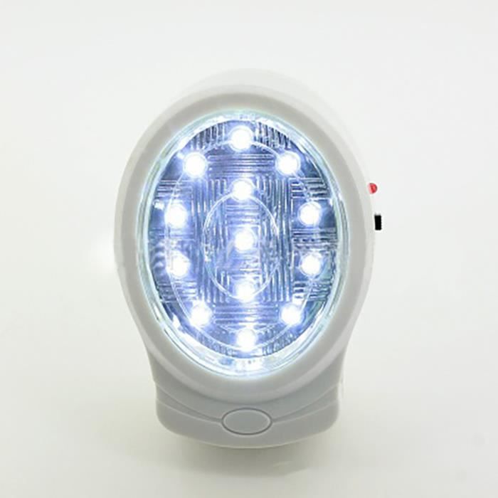 US Wall Plug Rechargeable Emergency Light White Night Lamp Bulb KG-913 13 LED 2W @gre2639