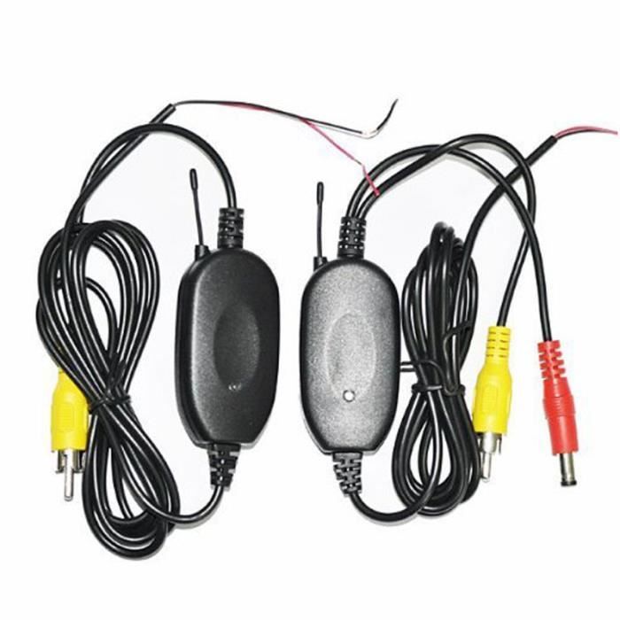 2.4G RCA vidéo sans fil émetteur et récepteur pour caméra de recul voiture_W2538
