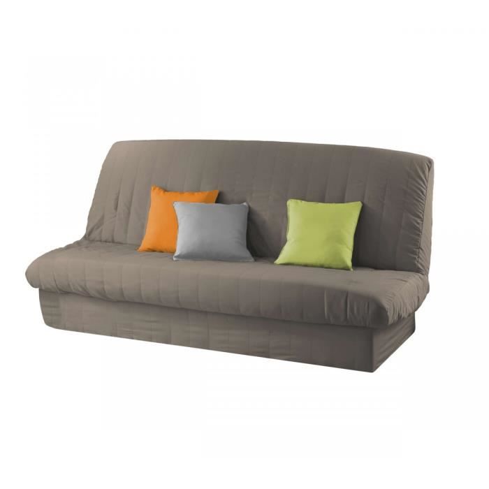 DOUCEUR d'INTERIEUR Housse de clic-clac matelassée unie Essentiel taupe