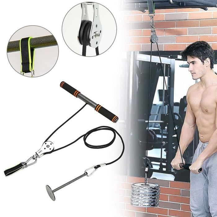 Système de poulie de remise en forme Système de poulie de câble Entraînement de force pratique Triceps Pulldown Attachement