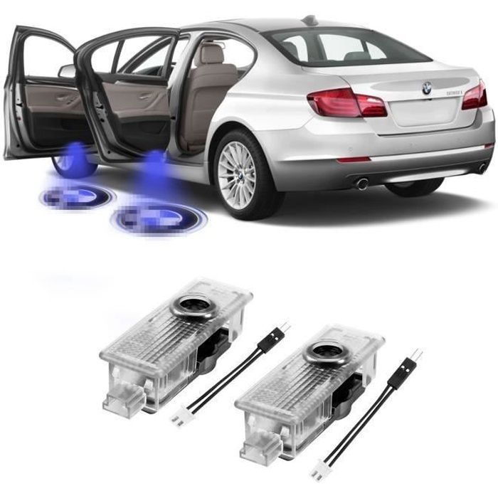 Letouch 2 Pcs Voiture Porte LED Éclairage Entrée Laser Projecteur Courtoisie Bienvenue Lampe Ombre Logo Lumière Pour BMW logo