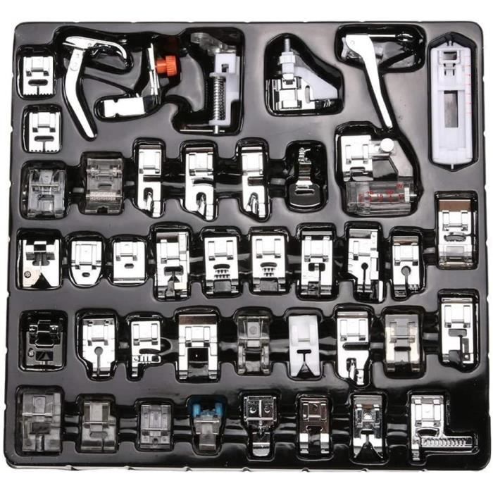 SURJETEUSE NouveLife Lot de 42 Pieds de Biche Machine à Coudre Pieds-de-Biche Pieds Presseurs Set pour Brother Singer Jano826