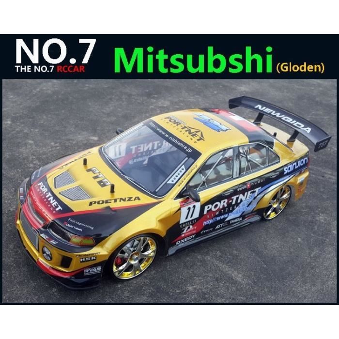 rouge - Grande voiture de course à grande vitesse RC 1:10, pour Mitsubishi championnat 2.4G 4WD, radiocommand
