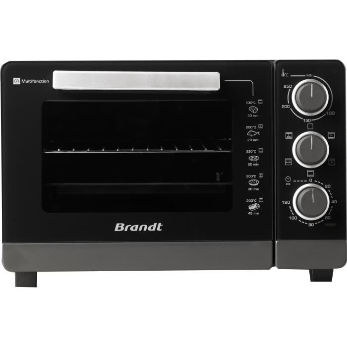 BRANDT FC265MB - Mini-four multifonction grill - 26L - 1500 W - Noir / gris