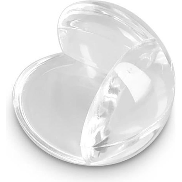 20x Protection coin de table-Protège angles meubles en silicone transparent rond pour enfant et bébé-Protection coins tables