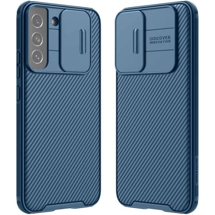Coque Samsung Galaxy S22 5G, Protection de la Caméra étui Samsung S22 5G, E-Lush CamShield Hybride Housse avec Lentill