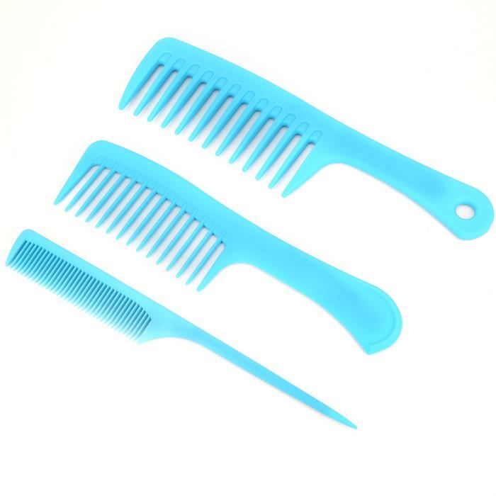 3 pcs peigne démêlant,peigne de salon de coiffure,peigne de queue d'épingle,peigne de coupe de coiffeur-HEN