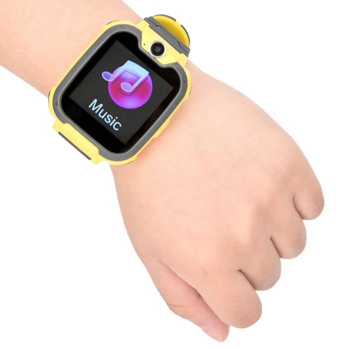 Fdit Montre téléphone enfant Montre de Téléphone Prendre Photos Réveil SOS Appel d'Urgence Éclairage pour Enfant (Jaune)