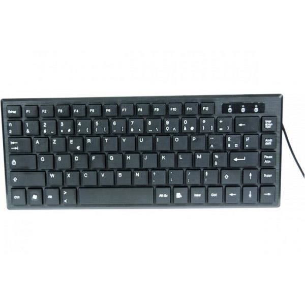 Périphérique d'entrée GENERIQUE Clavier Compact USB Noir