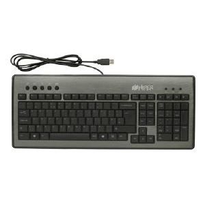 HIPER - HCK-1G12A-FR Clavier AZERTY USB/PS2 Alu…