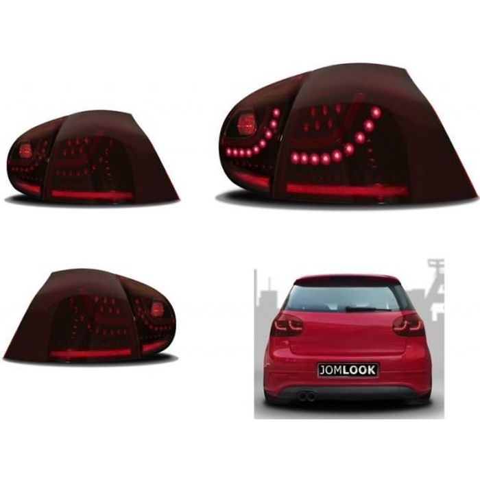 2 FEUX ARRIERE A LED ROUGE CERISE VW GOLF 5