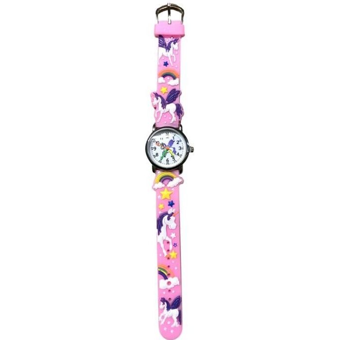 montre Enfant fille Licorne Bracelet caoutchouc