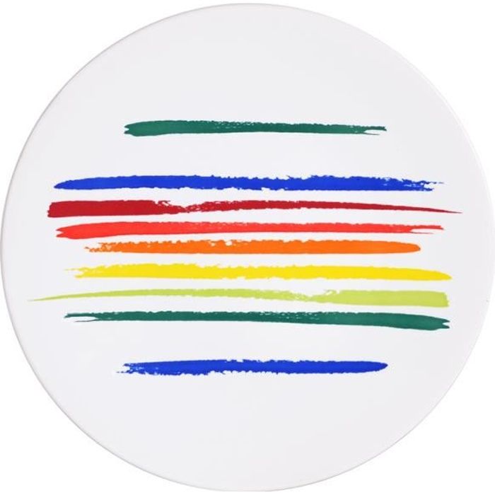 Assiette plate ruban 27.5 cm little marcel (lot de 6) Multicolore