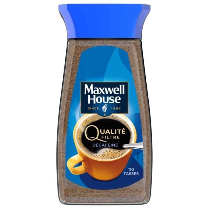 MAXWELL HOUSE Café décaféiné - Qualité filtre - Bocal de 200 g