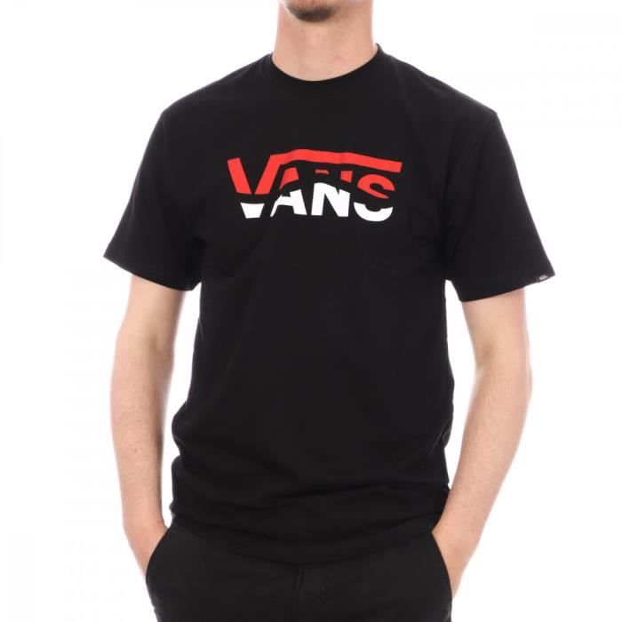 T-shirt Noir Homme Vans Split
