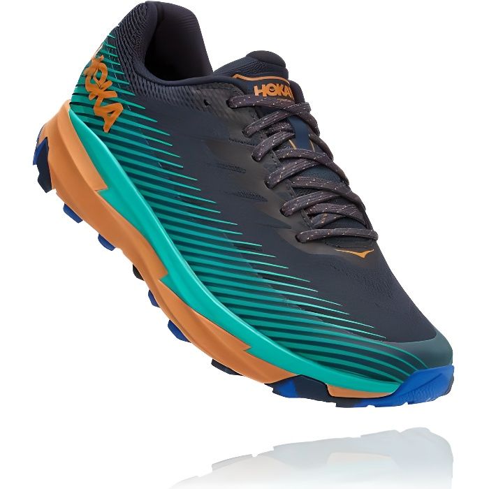 Chaussures de Trail, HOKA, Torrent 2 - Sea/Saffron, Homme