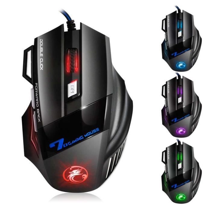 Souris de Jeu Filaire 7 Boutons Optique Professionnel Souris Gamer D'ordinateur E-sports Souris gaming gamer