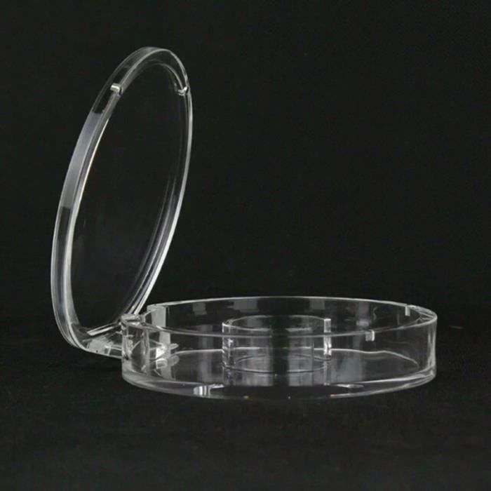 4 pièces 10,5 conteneurs de perles cylindre empilable acrylique rond clair boîte DEODORANT CORPOREL - PIERRE D ALUN