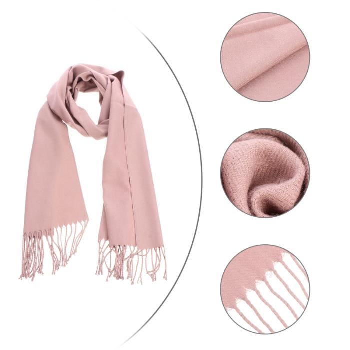 1pc couleur unie coupe-vent imitation cachemire hiver silencieux cou cache-cou DRAPEAU - BANDEROLE - ECHARPE