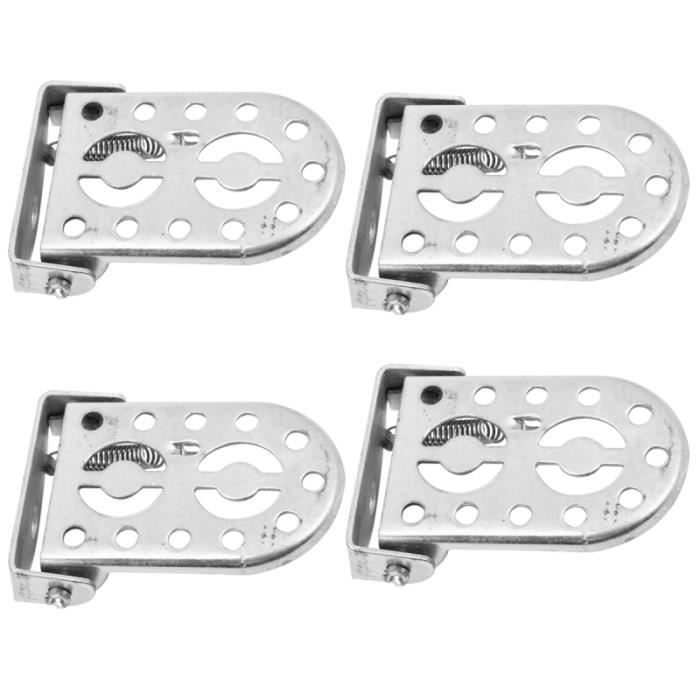 2 paires de repose-pieds de vélo en métal de fer robuste, siège arrière durable, pour le PEDALIER - PEDALE - CACHE-PEDALIER
