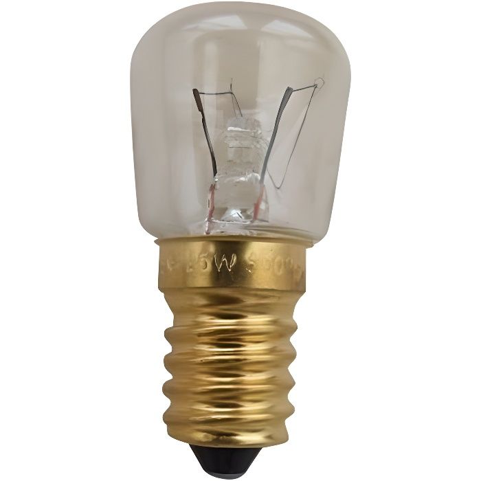 E14 LAMPE DE FOUR 25W-230V-300°C (55X26MM) POUR FOUR ROSIERES 244105 - * 063.01.0325 244105 CL807 R - BVMPièces