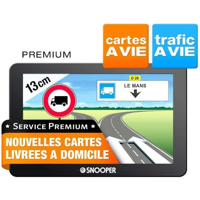 SNOOPER - GPS SERIE 400 : Truckmate 5400 MAPLIFE - Ecran 5''- Camion Europe