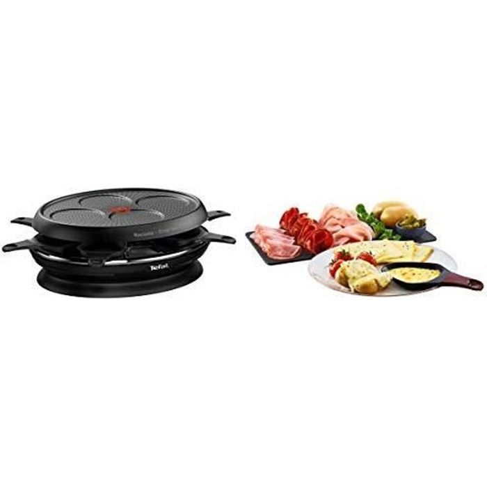 TEFAL Store'inn 2-en-1 Appareil à Raclette Crêp'party Rangements Intégrés Revêtement Antiadhésif Powerglide Compatibl RE32081