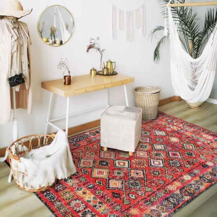 Tapis VINTAGE IN&OUTDOOR LOSANGE 120x170 rouge