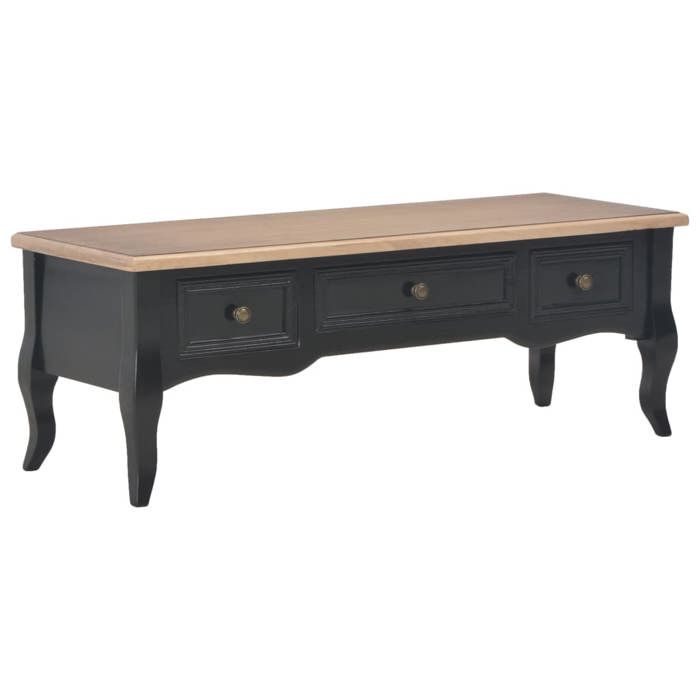 vidaXL Meuble TV Noir 100 x 35 x 35 cm Bois