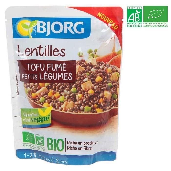 Plat préparé Lentilles tofu fumé - Bio - 250g