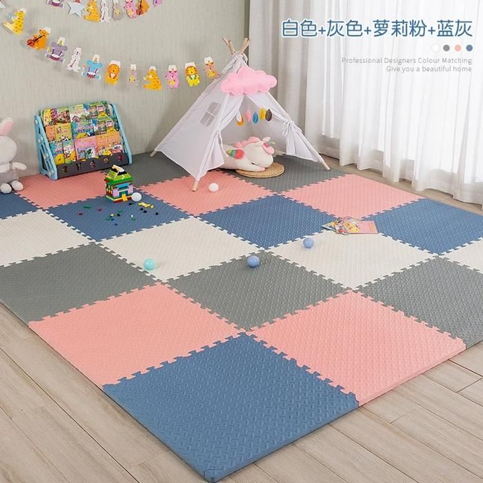 12 Tapis Mousse bébé 60x60cm Puzzle de Sol Bebe Tapis pour Dalle Jeu